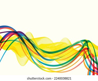 abstract artistic colorful wave vector illustration