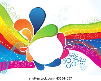 abstract artistic colorful wave vector illustration