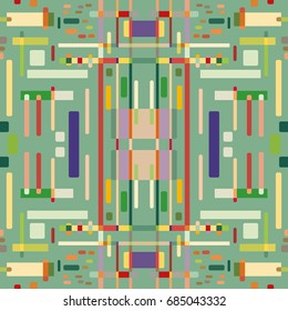 Abstract artistic composition, seamless geometric pattern. Colorful design for wallpaper, flyer, brochure cover. Modern art background, geometrical shapes, figures