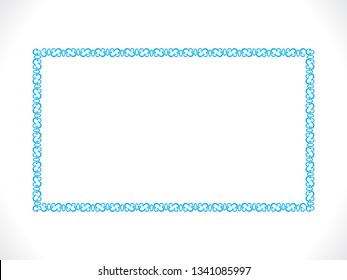 abstract artistic creative blue border vector illustration