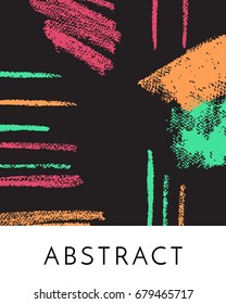 an abstract artistic creative cards; vertical posters with crayon hand drawn design elements; a voucher for sale, wedding, birthday, party. Design for gift card, flyer, brochure, invitation. Vector