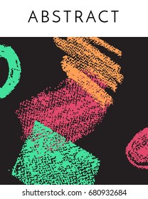 an abstract artistic creative cards; vertical posters with crayon hand drawn design elements; a voucher for sale, wedding, birthday, party. Design for gift card, flyer, brochure, invitation. Vector