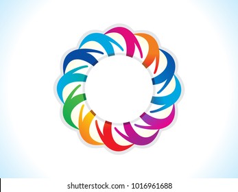 abstract artistic creative colorful blank circle vector illustration
