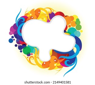 abstract artistic creative colorful explode vector illustration