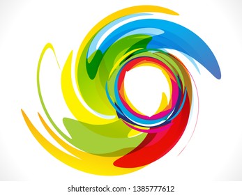 abstract artistic creative colorful rainbow explode vector illustration