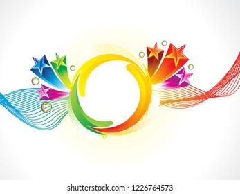 abstract artistic creative colorful rainbpw wave background vector illustration