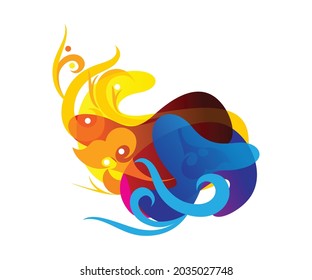 abstract artistic creative colorful smoke vector illustration