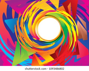 abstract artistic creative colorful swril background vector illustration