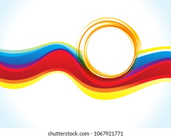 abstract artistic creative colorful wave circle vector illustration