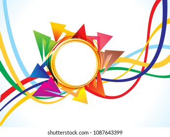 abstract artistic creative colorful wave explode vector illustration