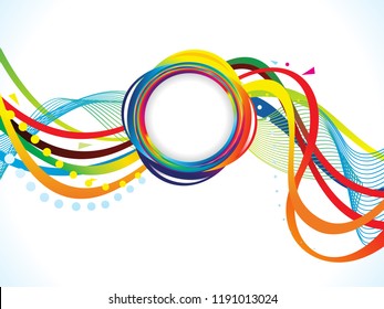 abstract artistic creative colorful wave explode vector illustration