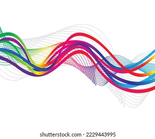 ilustración abstracta artística creativa de fondo de onda colorida