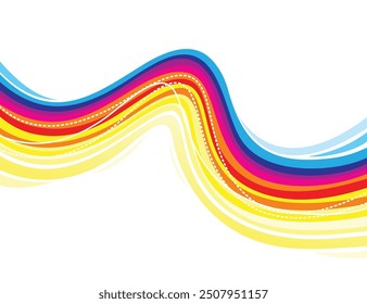 abstract artistic creative colorful wave vector illustration