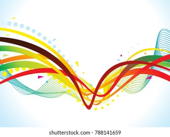 abstract artistic creative colorful wave vector illustration