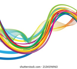 abstract artistic creative colroful wave vector illustration