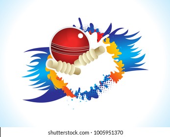 abstract artistic creative cricket ball explode vector illustration