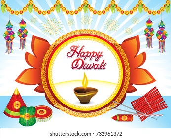 abstract artistic creative deepawali background vector illustration