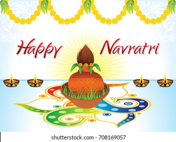 abstract artistic creative detailed navratri background vector illustration