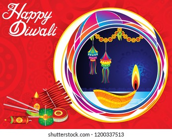 abstract artistic creative diwali background vector illustration