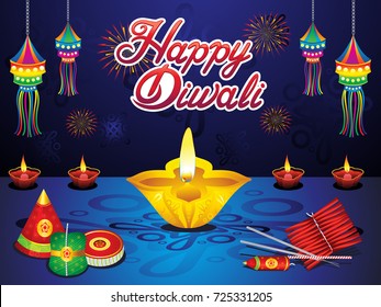 abstract artistic creative diwali background vector illustration
