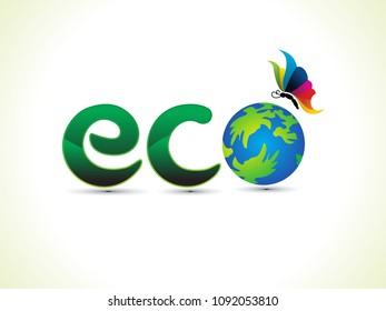 abstract artistic creative eco text vector illustration