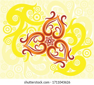 abstract artistic creative floral background vector illustration