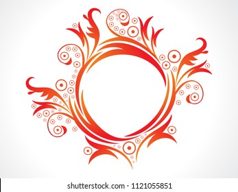 abstract artistic creative floral border vector illustration