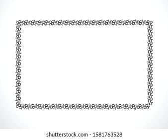 abstract artistic creative floral border vector illustration