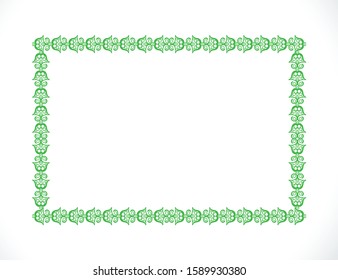 abstract artistic creative floral border vector illustration
