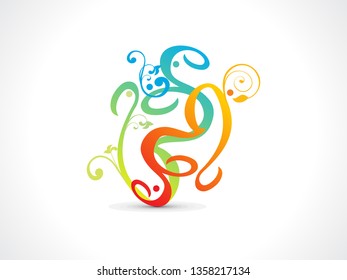 abstract artistic creative floral vector illustration
