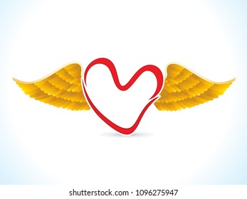 abstract artistic creative flying heart vector illustration