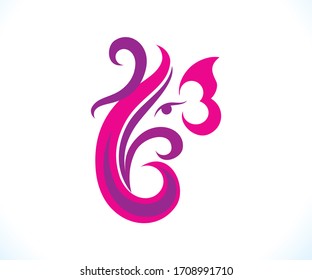 abstract artistic creative ganesha background vector illustration