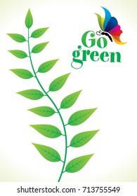 abstract artistic creative go green leaf vector illustration