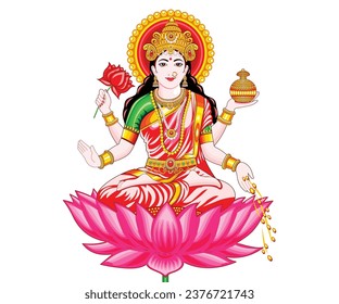 abstract artistic creative goddess laxmi vector illustration
