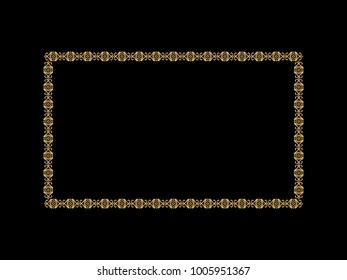 abstract artistic creative golden border vector illustration