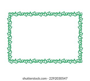 ilustración abstracta artística creativa de borde verde vectorial