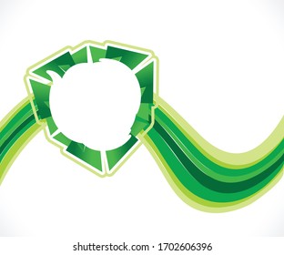 ilustración abstracta artística creativa de fondo de onda verde vectorial