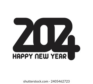 abstract artistic creative happy new year text vector illustration