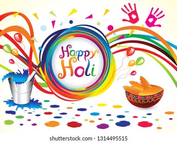 abstract artistic creative holi background vector illustration