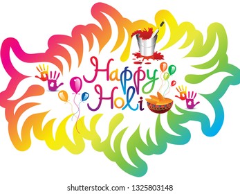 abstract artistic creative holi background vector illustration