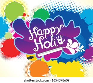 abstract artistic creative holi background vector illustration