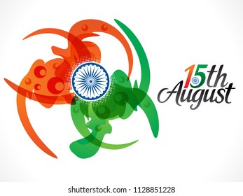 abstract artistic creative indian flag floral vector illustration