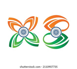  abstract artistic creative indian flag pattern vector illustration