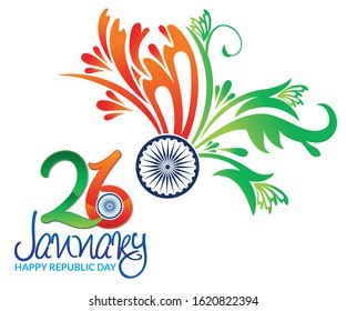 abstract artistic creative indian republic day background vector illustration