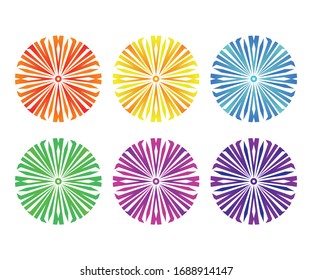 Abstrakte künstlerische Vektorillustration mit mehreren Blumenkreisen