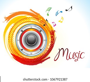 abstract artistic creative music sound vector illustration
