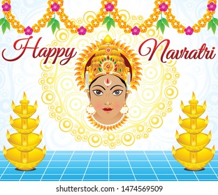 Abstract Artistic Creative Navratri Background Vector Stock Vector ...