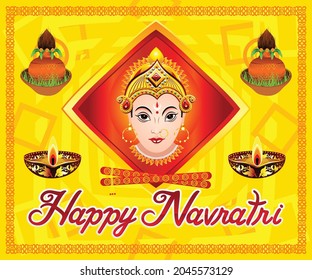 abstract artistic creative navratri background vector illustration