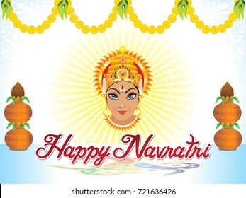 abstract artistic creative navratri background vector illustration