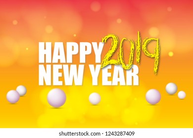 Abstract artistic creative new year text vector illustration
